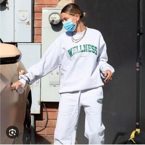 Sporty & Rich Grey Wellness Sweatshirt size large